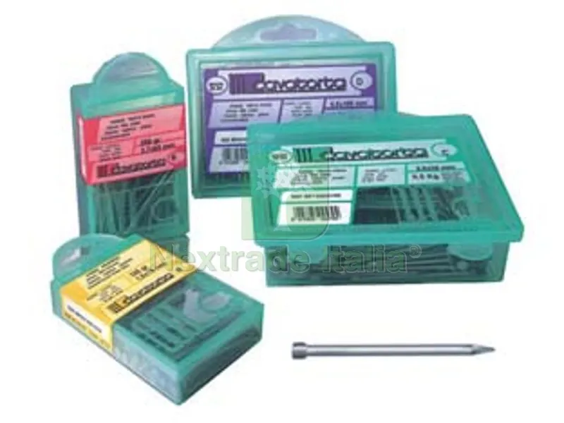 CHIODI ACCIAIO TESTA GRUPPINO BRICOLINE - ? mm. 1,5 - 25 gr.1000 — Chiodi e graffe — rif. FERX.FER263405 CHIODI ACCIAIO TESTA GRUPPINO BRICOLINE - ? mm. 1,5 - 25 gr.1000 — Chiodi e graffe — rif. FERX.FER263405