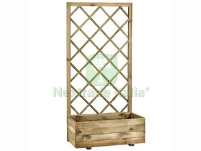 FIORIERA IN PINO IMPREGNATO CON TRALICCIO - cm.43x80x180h. — Recinzioni in legno — rif. FERX.FER263641
