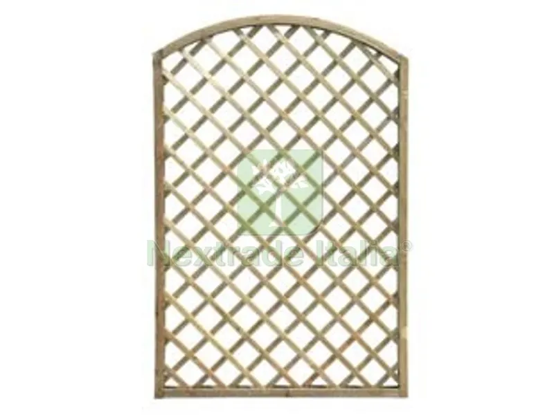 TRALICCIO AD ARCO IN PINO IMPREGNATO CORNICE MM.40X40 - cm. 90x180h. — Recinzioni in legno — rif. FERX.FER263764