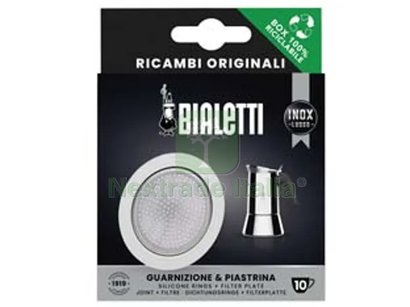 3BLISTER Set Guarnizioni PZ.1 + 1 Filtro per Caffettiera Acciaio - 4 tazze — Guarnizioni e tenute — rif. FERX.FER264860