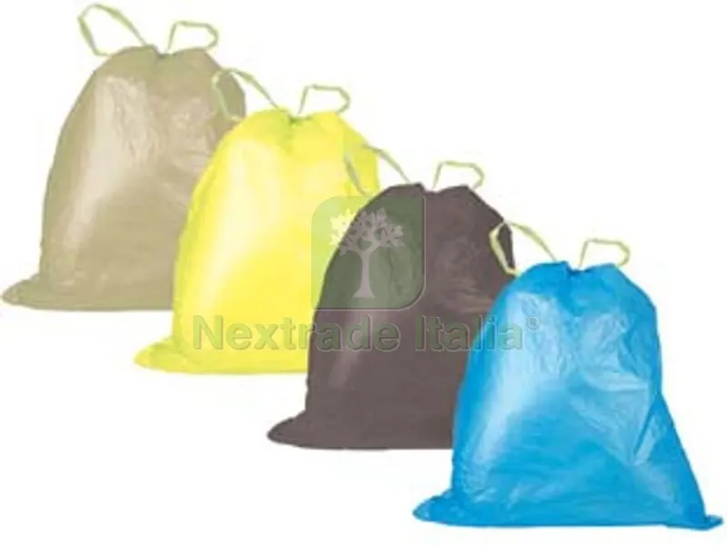 45PZ Sacco Pattumiera Raccolta Differenziata con Maniglie Scorrevoli - cm.72x105 in conf. pz.10, neutro, gr.200 — Casalinghi e organizzazione — rif. FERX.FER266178