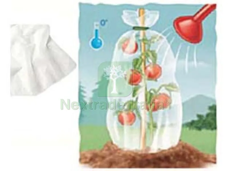 6PZ Cappuccio Protettivo Sacco TNT Bianco GR.30 - ? cm.100x120h. peso gr.30/mq conf. da 3 pz. — Protezione piante e sementi — rif. FERX.FER266734
