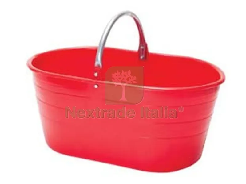 5PZ Cesta Ovale per Raccolta Manico Metallo LT.25 - capacit? lt.25, cm.57x37x25h. — Vasi e fioriere — rif. FERX.FER267205 5PZ Cesta Ovale per Raccolta Manico Metallo LT.25 - capacit? lt.25, cm.57x37x25h. — Vasi e fioriere — rif. FERX.FER267205
