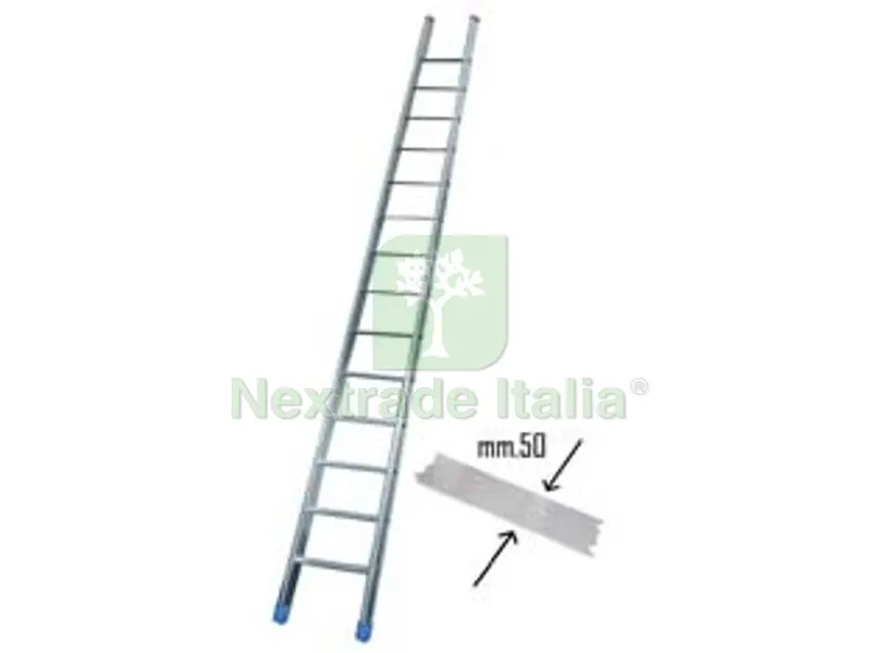 Scala da Appoggio Conica in Alluminio EN 131 con Gradino Largo - 10 gr. cm.300h base cm.51 Kg.5,6 sez. mm.60x25 — Casalinghi e organizzazione — rif. FERX.FER267694