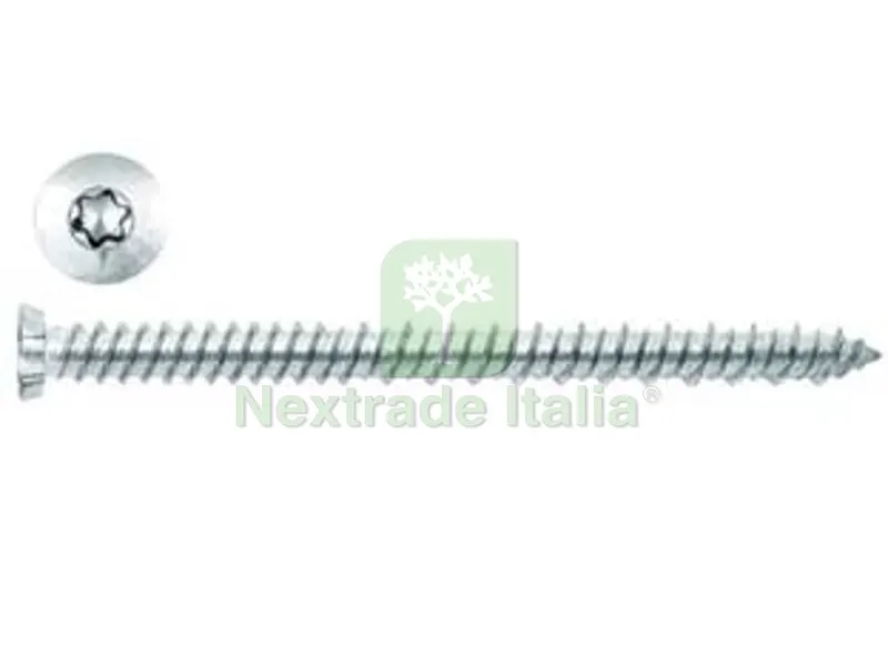 100PZ VITE PER CALCESTRUZZO TESTA SVASATA PIANA TORX ZINCATA BIANCA - ? mm.7,5x 90 — Cemento, malte e collanti edili — rif. FERX.FER267991