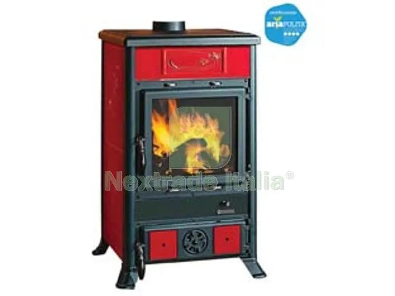 Stufa a Legna Rossella R1 BII 8,8 KW Liberty Bordeaux - misure cm.57,8x58,6x91,5h. - peso Kg.155 — Stufe e camini — rif. FERX.FER270083 Stufa a Legna Rossella R1 BII 8,8 KW Liberty Bordeaux - misure cm.57,8x58,6x91,5h. - peso Kg.155 — Stufe e camini — rif. FERX.FER270083