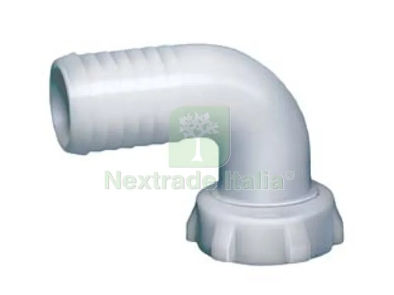5PZ RACCORDO IN NYLON CURVO 90? CON GIRELLO - ? mm.30, filetto M 42x3 — Tubi e raccordi — rif. FERX.FER270366