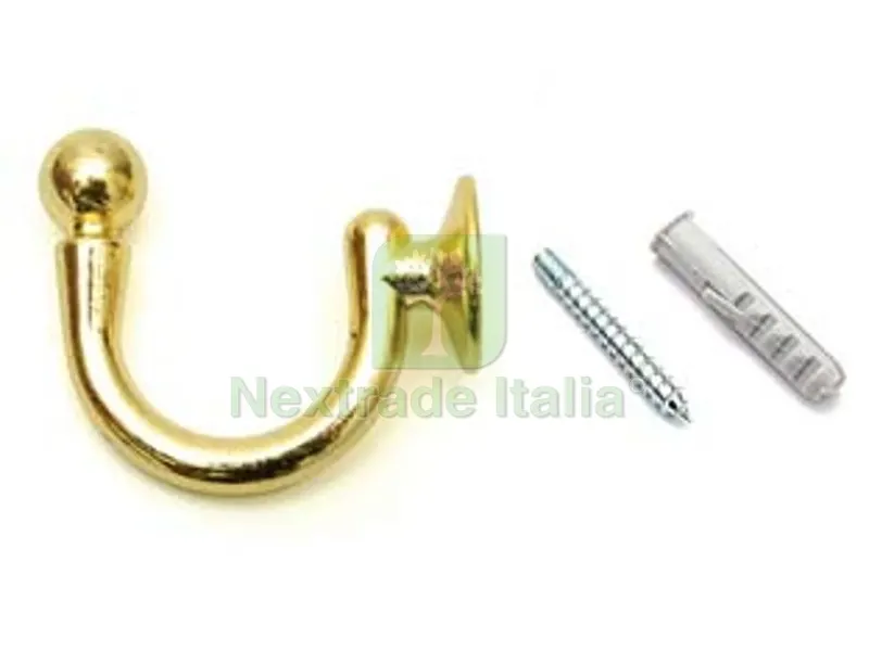 20PZ Ganci Raccoglitenda Super Oro - mm.48 — Ferramenta per legno e mobili — rif. FERX.FER270595