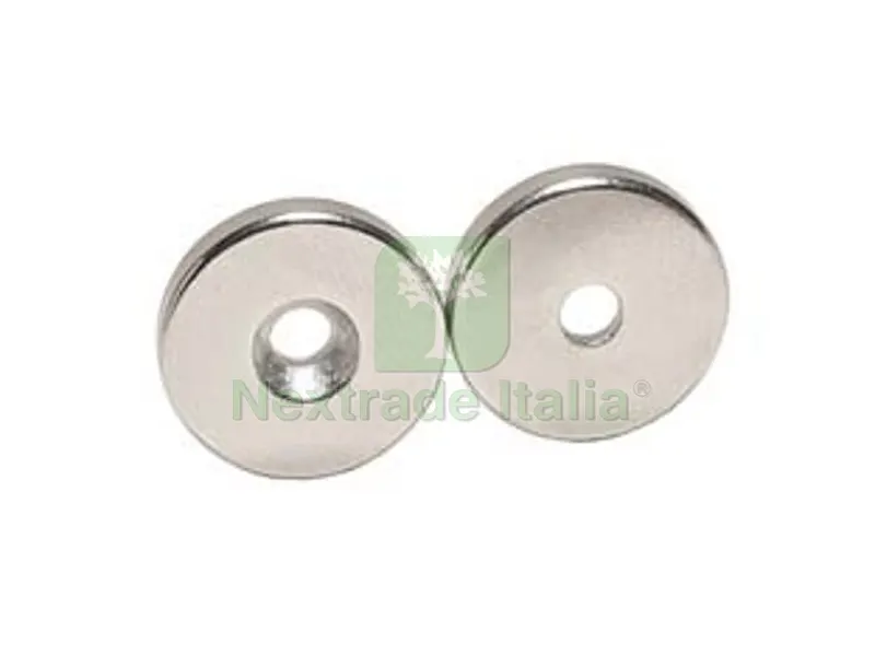 35PZ Calamite Tonde con Foro Svasato in Neodimio Extra Forti - mm.20x3 — Ferramenta per legno e mobili — rif. FERX.FER270649 35PZ Calamite Tonde con Foro Svasato in Neodimio Extra Forti - mm.20x3 — Ferramenta per legno e mobili — rif. FERX.FER270649