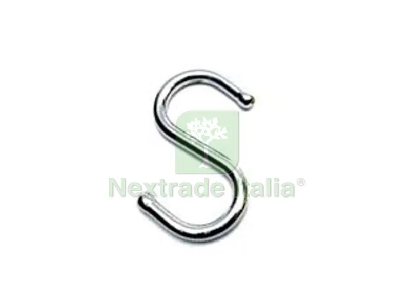 50PZ GANCIO A S SFUSO - mm.52 cromo — Ganci, moschettoni e anelli — rif. FERX.FER270694