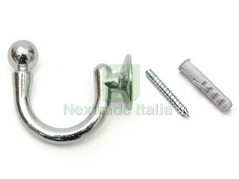 20PZ Ganci Raccoglitenda Super Cromo - mm.48 — Ferramenta per legno e mobili — rif. FERX.FER270892