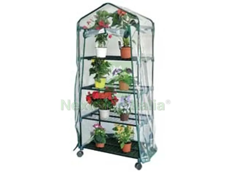 Serra Rapida con Ruote 4 Ripiani - cm.69x49x160h — Protezione piante e sementi — rif. FERX.FER271110