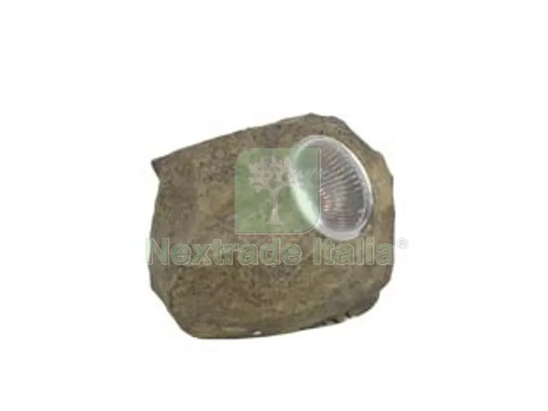 lampada solare pietra - cm.14x10x9. — Illuminazione — rif. FERX.FER271141