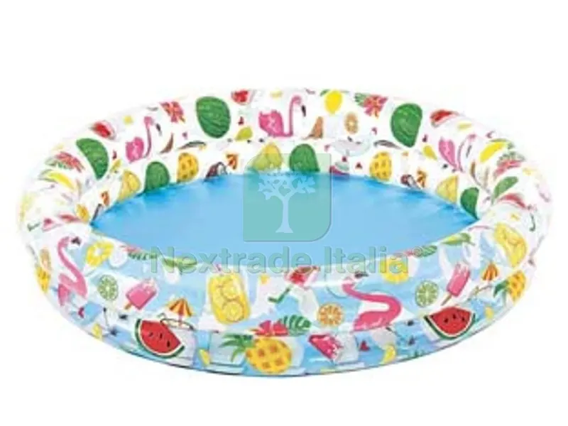 piscina gonfiabile tonda due anelli +2 anni - cm.122x25h. - peso kg.0,97 (59421) — Gonfiabili e galleggianti — rif. FERX.FER271462