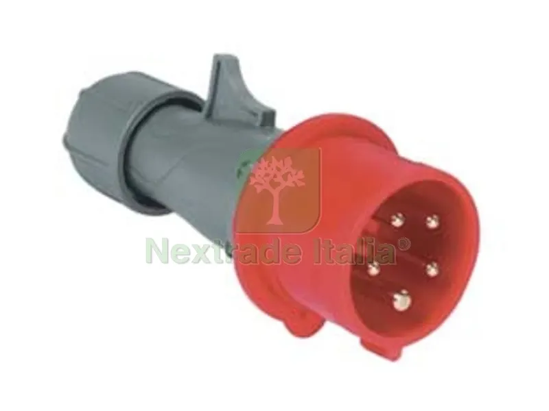 SPINA INDUSTRIALE VOLANTE ROSSO 3P+N+E CEE IP44 -16A colore rosso — Interruttori e prese — rif. FERX.FER271806 SPINA INDUSTRIALE VOLANTE ROSSO 3P+N+E CEE IP44 -16A colore rosso — Interruttori e prese — rif. FERX.FER271806