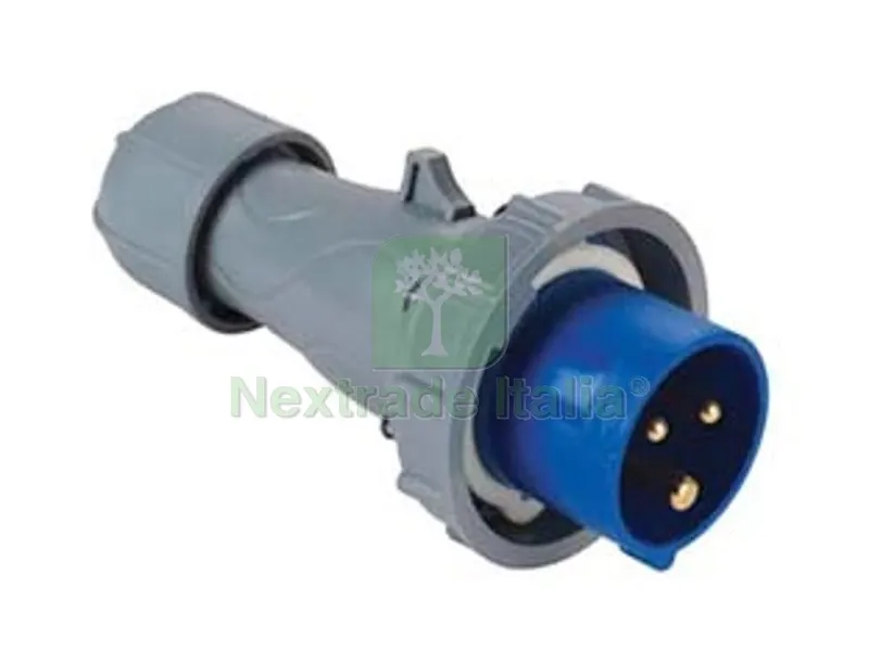 SPINA INDUSTRIALE VOLANTE BLU 2P+E CEE IP67 -16A colore blu — Interruttori e prese — rif. FERX.FER271813 SPINA INDUSTRIALE VOLANTE BLU 2P+E CEE IP67 -16A colore blu — Interruttori e prese — rif. FERX.FER271813