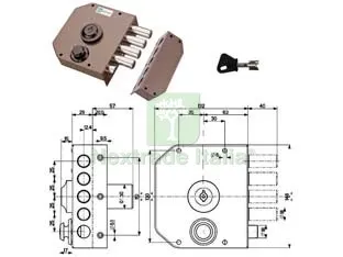 Serratura Laterale da Applicare con Scrocco a Pompa 30610 - mm.60 DX cilindro ? mm.30 (30610VD60) — Serrature e cilindri — rif. FERX.FER272018 Serratura Laterale da Applicare con Scrocco a Pompa 30610 - mm.60 DX cilindro ? mm.30 (30610VD60) — Serrature e cilindri — rif. FERX.FER272018
