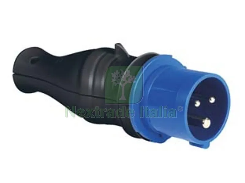 2PZ ADATTATORE INDUSTRIALE 16A PER SPINA SCHUKO IP44 - 16A blu — Interruttori e prese — rif. FERX.FER272391