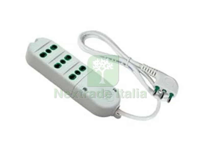MULTIPRESA 3 POSTI BIPASSO - bianca 41010 — Interruttori e prese — rif. FERX.FER272599 MULTIPRESA 3 POSTI BIPASSO - bianca 41010 — Interruttori e prese — rif. FERX.FER272599