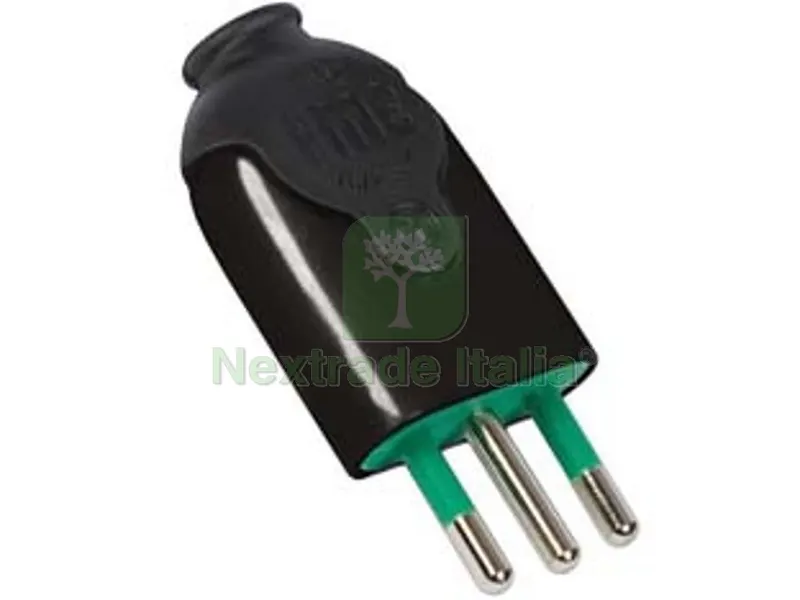 10PZ SPINA DRITTA 2 POLI + TERRA 10A NERA - nera 80011 — Interruttori e prese — rif. FERX.FER272650