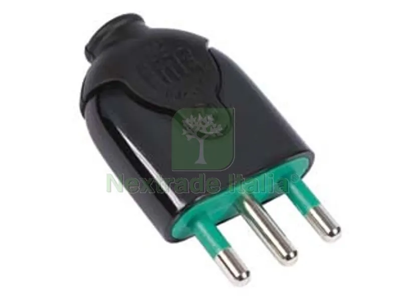5PZ SPINA DRITTA 2 POLI + TERRA 16A NERA - nera 80021 — Interruttori e prese — rif. FERX.FER272667 5PZ SPINA DRITTA 2 POLI + TERRA 16A NERA - nera 80021 — Interruttori e prese — rif. FERX.FER272667