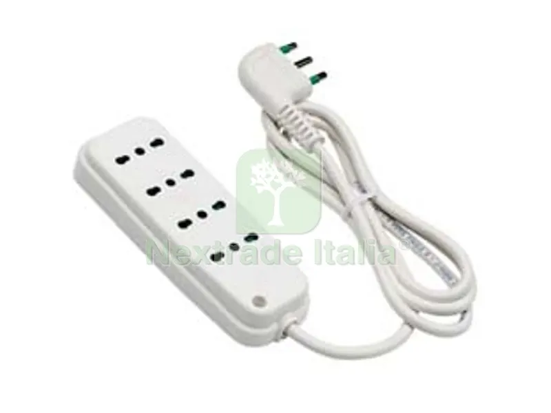 2PZ MULTIPRESA 4 POSTI BIPASSO "LINEA RETAIL" - bianca 47400 — Interruttori e prese — rif. FERX.FER272704