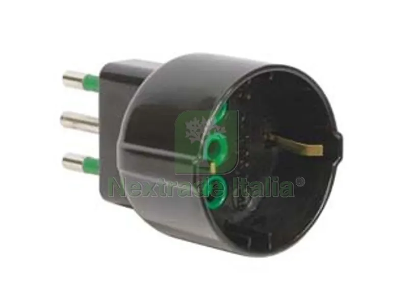 5PZ ADATTATORE SCHUKO 2 POLI + TERRA 10A NERO - nero 82121 — Interruttori e prese — rif. FERX.FER272827 5PZ ADATTATORE SCHUKO 2 POLI + TERRA 10A NERO - nero 82121 — Interruttori e prese — rif. FERX.FER272827