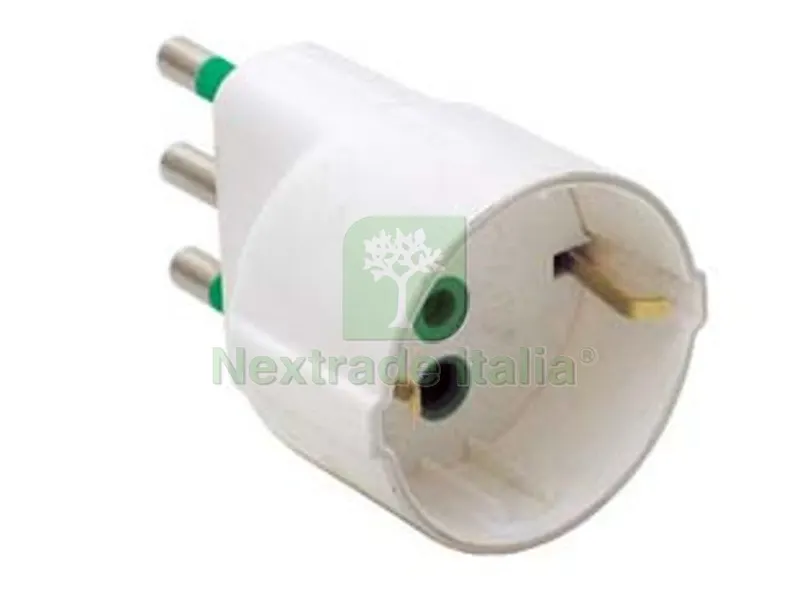 5PZ ADATTATORE SCHUKO 2 POLI + TERRA 16A BIANCO - bianco 82130 — Interruttori e prese — rif. FERX.FER272834 5PZ ADATTATORE SCHUKO 2 POLI + TERRA 16A BIANCO - bianco 82130 — Interruttori e prese — rif. FERX.FER272834