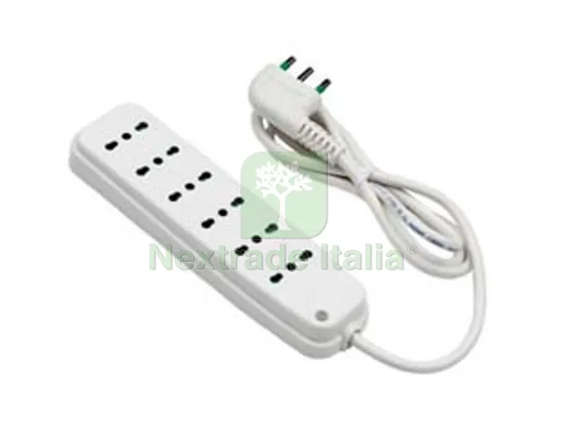 2PZ MULTIPRESA 6 POSTI BIPASSO "LINEA RETAIL" - bianca 47410 — Interruttori e prese — rif. FERX.FER272926 2PZ MULTIPRESA 6 POSTI BIPASSO "LINEA RETAIL" - bianca 47410 — Interruttori e prese — rif. FERX.FER272926