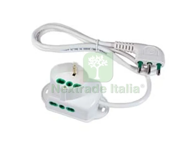 2PZ MULTIPRESA 2 POSTI BIPASSO LATERALI + 1 SCHUKO - bianca 42105 — Interruttori e prese — rif. FERX.FER273114 2PZ MULTIPRESA 2 POSTI BIPASSO LATERALI + 1 SCHUKO - bianca 42105 — Interruttori e prese — rif. FERX.FER273114