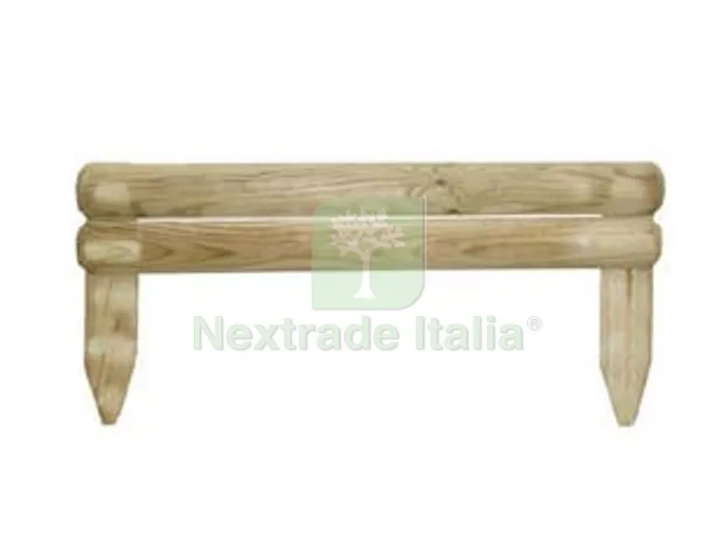 STECCATO ORIZZONTALE 2 ASSI IN PINO IMPREGNATO - cm.50x20/10h. — Recinzioni in legno — rif. FERX.FER273459