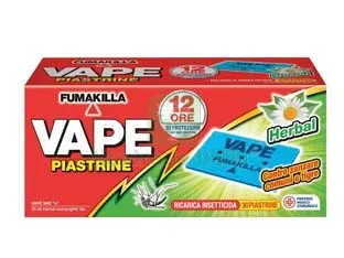12PZ PIASTRINA PER ELETTROEMANATORI ZANZARE COMUNI E TIGRE HERBAL - in confez. da pz.30 — Piastre e angolari — rif. FERX.FER273701
