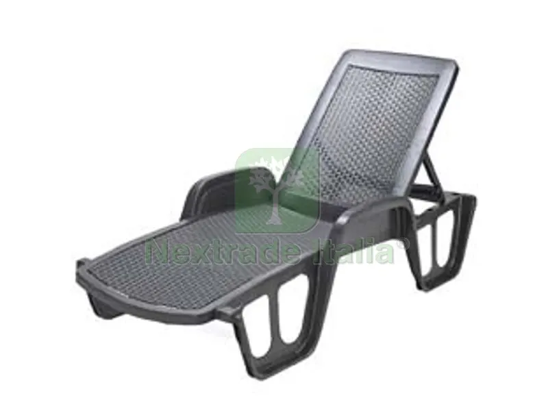 LETTINO DA GIARDINO "POOL" ANTRACITE - cm.71x192x100h. - peso kg.13,3 — Lettini e arredo piscina — rif. FERX.FER274128