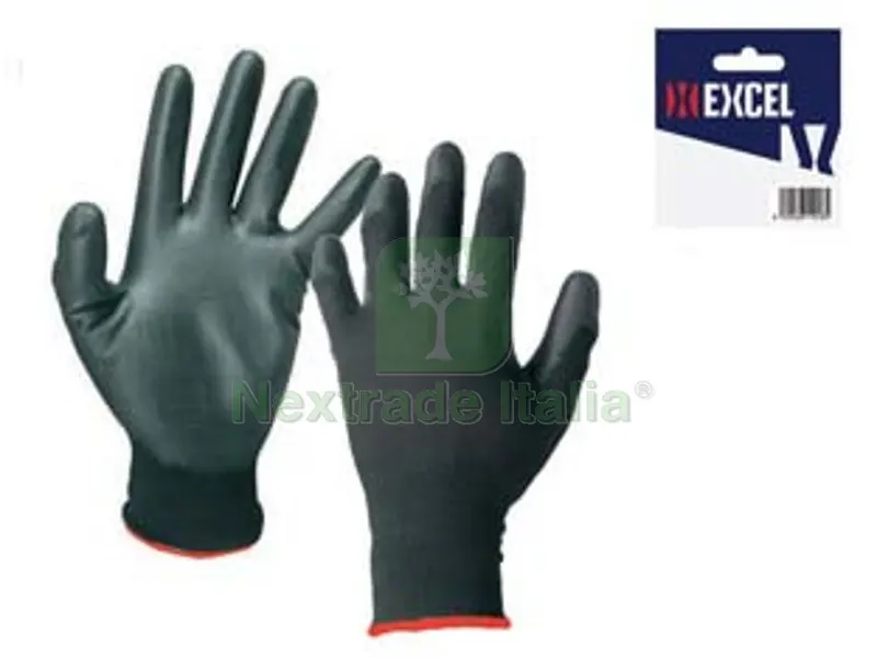 12PAIA Guanti da Lavoro in Poliestere con Palmo Ricoperto in Lattice - tg.XXL misura 11 — Guanti da lavoro — rif. FERX.FER274807
