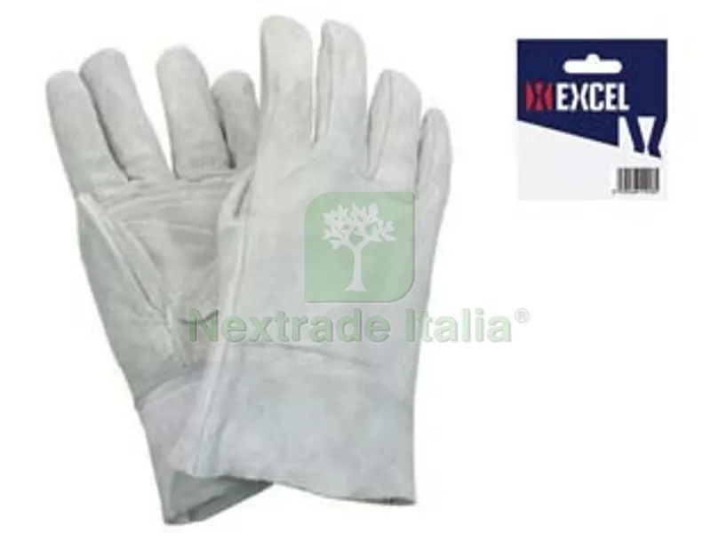 12BLISTER Guanti da Lavoro in Crosta Bovina Palmo Rinforzato - tg.10 — Guanti da lavoro — rif. FERX.FER274821