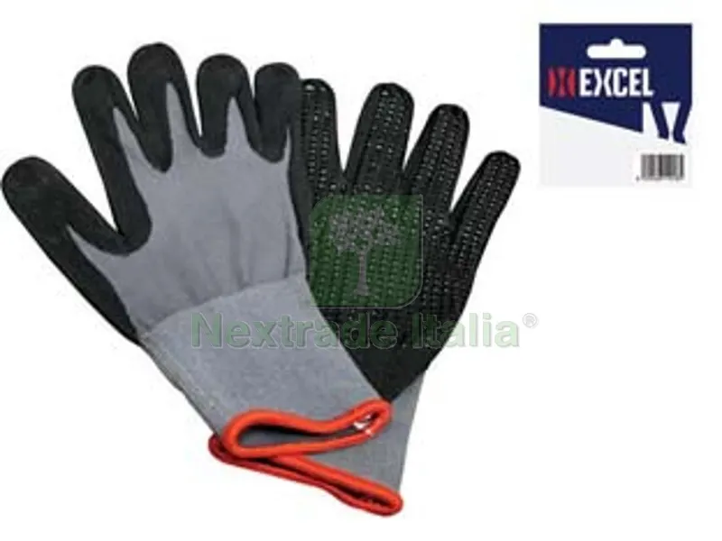 12PAIA Guanti da Lavoro in Poliestere Palmo Rivestito e Puntinato in Nitrile - tg.10 — Guanti da lavoro — rif. FERX.FER274876 12PAIA Guanti da Lavoro in Poliestere Palmo Rivestito e Puntinato in Nitrile - tg.10 — Guanti da lavoro — rif. FERX.FER274876