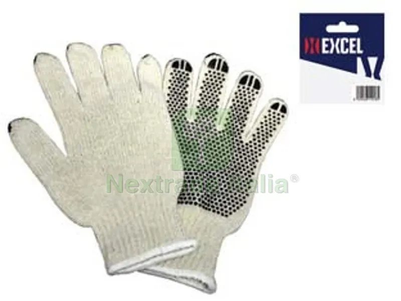 12PAIA Guanti in Poliestere/Cotone Puntinati con Polsino tg.10 uomo — Guanti da lavoro — rif. FERX.FER274890 12PAIA Guanti in Poliestere/Cotone Puntinati con Polsino tg.10 uomo — Guanti da lavoro — rif. FERX.FER274890