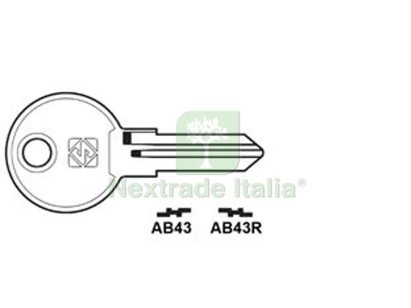 10PZ Chiavi per Cilindri Abus 5 Spine Piccole - AB43 DX — Serrature e cilindri — rif. FERX.FER275989