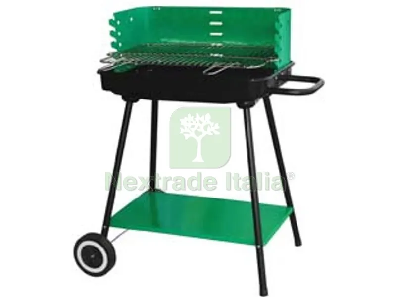 Barbecue Rettangolare con Ruote "montana" - bracere cm.57,5x37,5 — Tempo libero outdoor — rif. FERX.FER277198