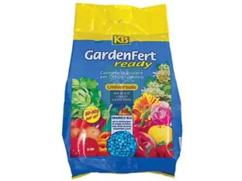 4PZ CONCIME GRANULARE UNIVERSALE GARDEN FERT READY BLU - kg.5 — Protezione piante e sementi — rif. FERX.FER277518 4PZ CONCIME GRANULARE UNIVERSALE GARDEN FERT READY BLU - kg.5 — Protezione piante e sementi — rif. FERX.FER277518