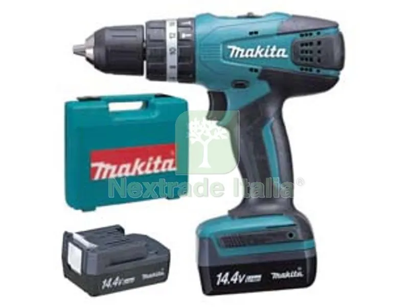 trapano avvitatore percuss. 2 vel 2 batt. litio 14,4v 1,3ah (hp347dwe) - 2 batterie "li-ion" da 1,3ah — Trapani e avvitatori — rif. FERX.FER278270