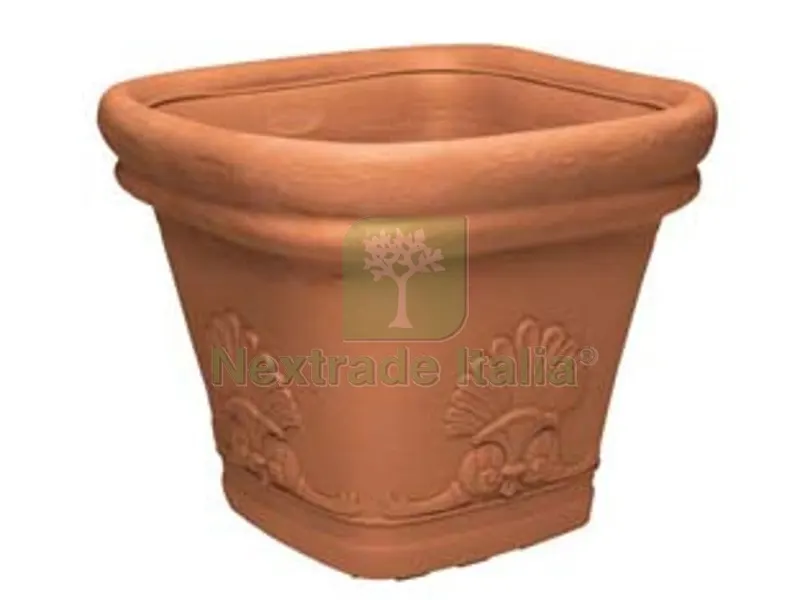 VASO ZEUS QUADRO FESTONATO - 40, cm.38x38 h.33 — Vasi e fioriere — rif. FERX.FER278843 VASO ZEUS QUADRO FESTONATO - 40, cm.38x38 h.33 — Vasi e fioriere — rif. FERX.FER278843