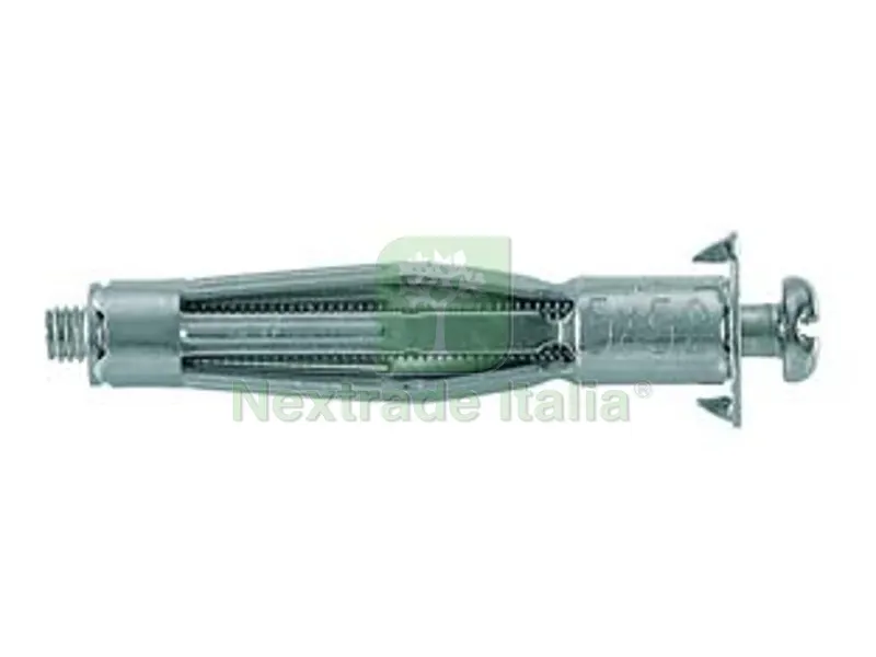 50PZ TASSELLO IN METALLO ZINCATO "HM - S" PER CARTONGESSO - ? foro mm.12x58 vite mm.6x58 — Isolanti e reti — rif. FERX.FER282116 50PZ TASSELLO IN METALLO ZINCATO "HM - S" PER CARTONGESSO - ? foro mm.12x58 vite mm.6x58 — Isolanti e reti — rif. FERX.FER282116