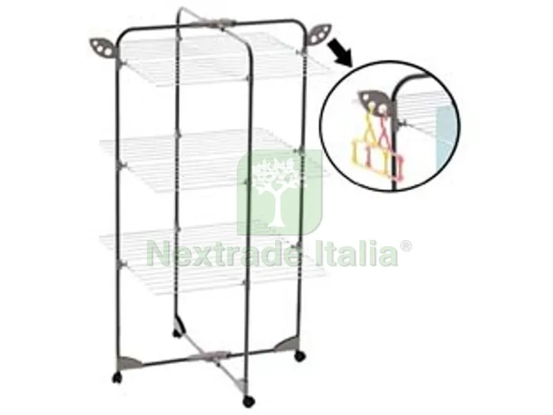 STENDIBIANCHERIA "ALPINA 30" ACCIAIO VERNICIATO MT.30 - cm. 68x68x112h. — Stendibiancheria e bucato — rif. FERX.FER283168 STENDIBIANCHERIA "ALPINA 30" ACCIAIO VERNICIATO MT.30 - cm. 68x68x112h. — Stendibiancheria e bucato — rif. FERX.FER283168