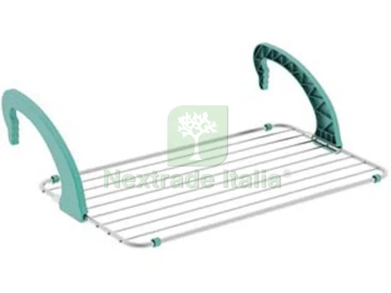 STENDIBIANCHERIA "BALCONY 10" ALLUMINIO MT.10 - cm.56,5x105 — Stendibiancheria e bucato — rif. FERX.FER283205