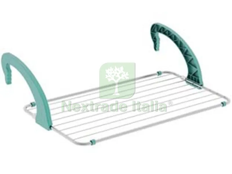 STENDIBIANCHERIA "BALCONY 10" ACCIAIO VERNICIATO MT.10 - cm.55x109 — Stendibiancheria e bucato — rif. FERX.FER283229 STENDIBIANCHERIA "BALCONY 10" ACCIAIO VERNICIATO MT.10 - cm.55x109 — Stendibiancheria e bucato — rif. FERX.FER283229