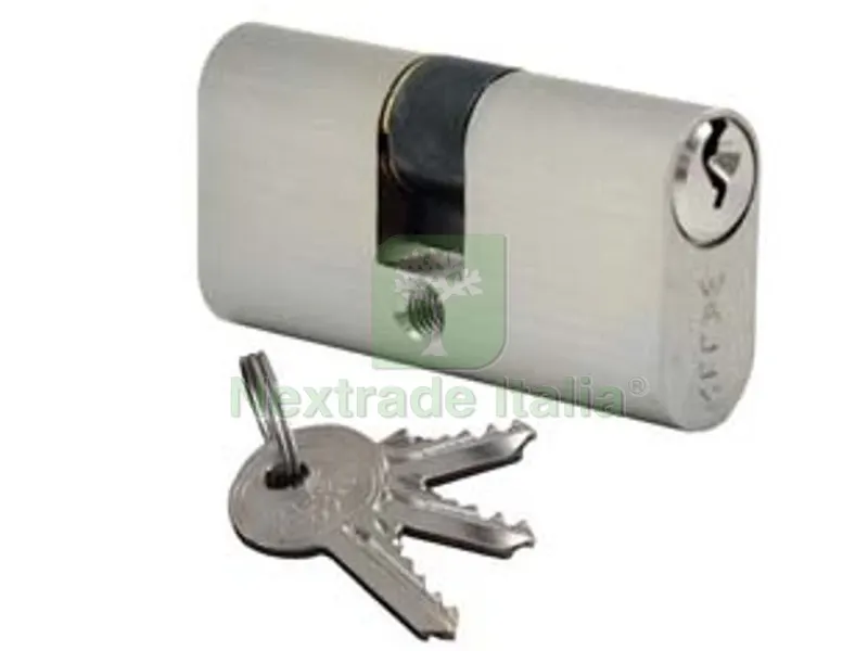 2PZ CILINDRO INFILARE OVALE - mm.54 (64-01NI) — Serrature e cilindri — rif. FERX.FER284141