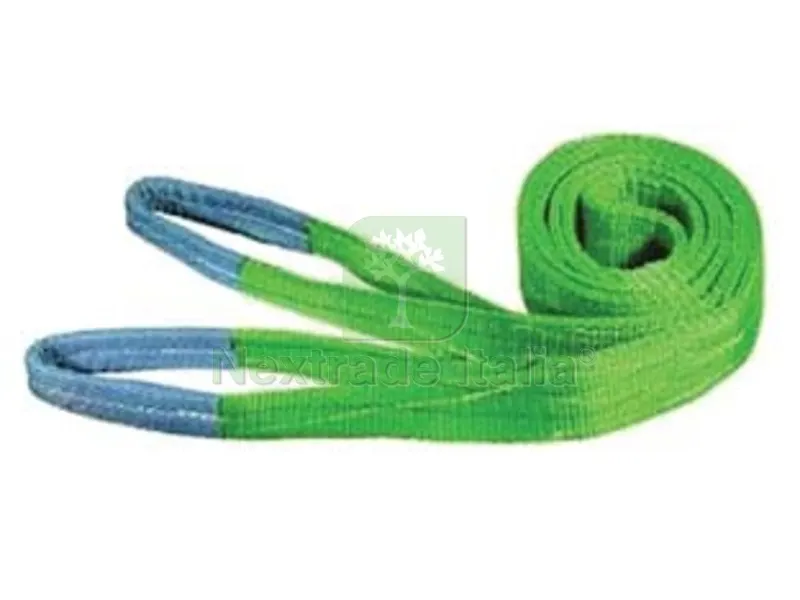 Cinghia di Sollevamento con Fascia a Doppio Strato MM.75 - mt.2 x mm75h. - portata Kg.2000 colore verde — Funi, golfari e accessori sollevamento — rif. FERX.FER286688