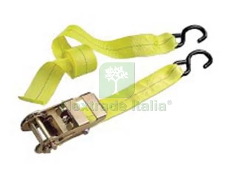 CINGHIA MM.50 CON GANCI A S E CRICCHETTO - mt.4,5 x mm.50h. — Cinghie e tiranti a cricchetto — rif. FERX.FER286817 CINGHIA MM.50 CON GANCI A S E CRICCHETTO - mt.4,5 x mm.50h. — Cinghie e tiranti a cricchetto — rif. FERX.FER286817