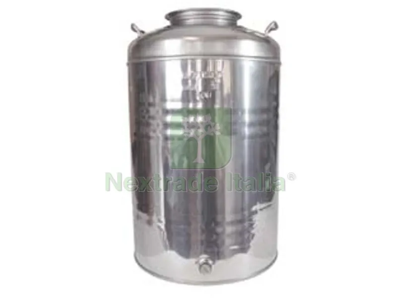 Fusto Inox per Olio Graffato LT.100 - ? mm.460x720h. — Chiodi e graffe — rif. FERX.FER286923 Fusto Inox per Olio Graffato LT.100 - ? mm.460x720h. — Chiodi e graffe — rif. FERX.FER286923